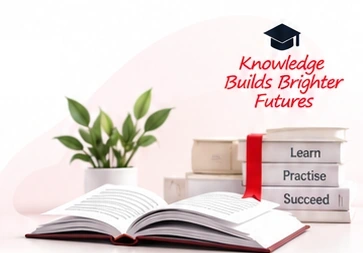 Study books and red bookmark